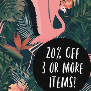 20% Off 3 or more items